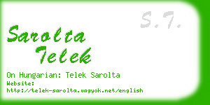 sarolta telek business card